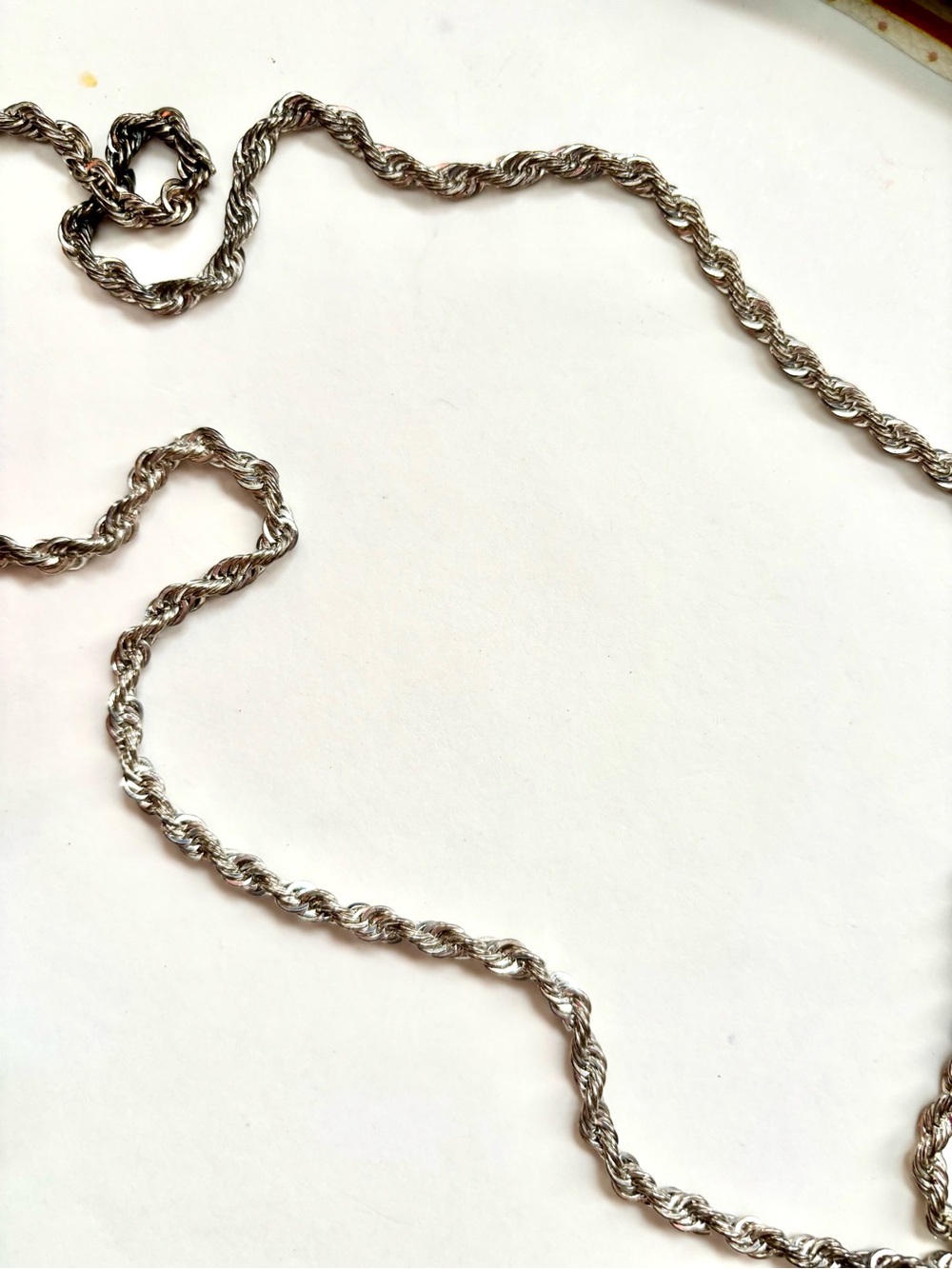 Vintage Rope Chain Necklace - NEEDS CLEANING!